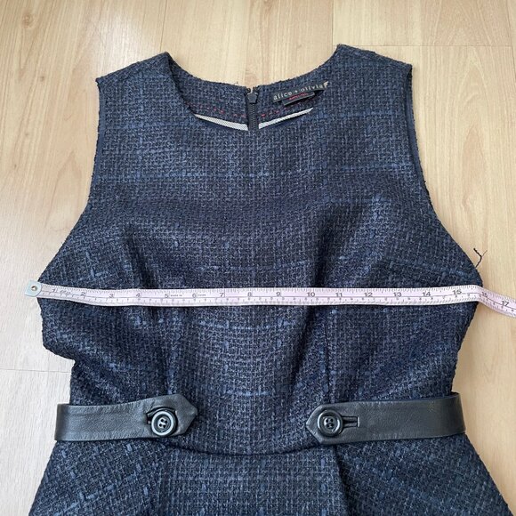 Alice + Olivia Navy Tweed Dress 2 - Picture 6 of 9